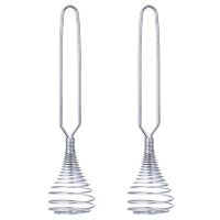 2X Spring Coil Wire Whisk Hand Mixer Blender Egg Beater Stainless Steel Tool