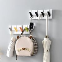 Creative Piano 4 Hooks Nordic Minimalist Hidden Foldable Hanger Coat Bag Hat Key Bedroom Living Kitchen Home Storage Accessories Picture Hangers Hooks