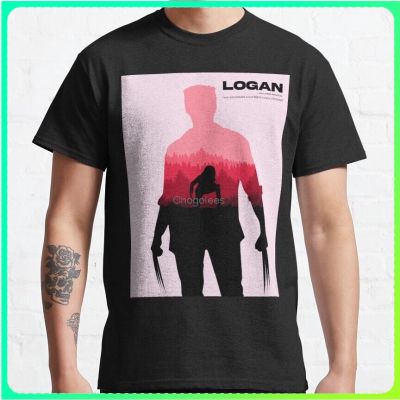 เสื้อยืด Unisex เสื้อยืด พิมพ์ลายโปสเตอร์ Logan สไตล์มินิมอล สําหรับผู้ชาย  NXAQ