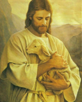 Good Shepherd Jesus พิมพ์โปสเตอร์ผ้าใบสำหรับตกแต่งห้องนั่งเล่น