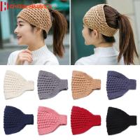 CHIQIANGLUANCK ผู้หญิง Headwear นุ่มยืด หมวกอุ่น ผ้าโพกหัวถัก ผ้าโพกศีรษะ ฤดูหนาว Headbands