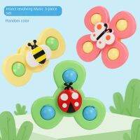 3pcs Baby Cartoon Fidget Spinner Toys Colorful Insect Gyro Educational Toy Kids Fingertip Rattle Bath Toys For Boys Girls Gift