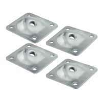 4Pcs Furniture Legs Fixing Attachment Plates Table Sofa Feet Support Hardware Home Cabinet Furniture Mounting Bracket 49x49x2mm