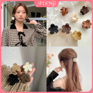 AISHG Small Pure Color Frosted Flower Hair Clip Female Korean Style Simple