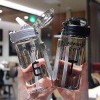 High-end Original Plastic water cup male adult spring cover sports fitness water bottle female student anti-fall pregnant woman duck mouth straight suction straw cup