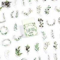 46 Pcs Natural Green Plants Stickers Decal For Diary Planner Album Scrapbook Diy Craft Gift Kids Stickers Labels