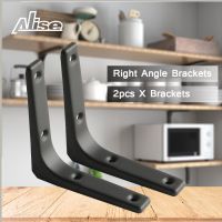 2pcs Metal Right Angle Brackets Shelf Bracket L Shape Thickened Corner Brace Shelf Right Angle for Commodity Furniture Fitting