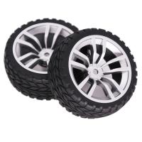 [Ready Stock] 2PCS 1/10 Rubber Tire 62mm Wheel Rim Fit For HSP HPI 9068-6081 RC Car Part it parte 2 star fit1【cod】