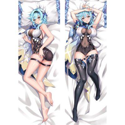 60x180 ซม. อะนิเมะเกม Genshin Impact Eula Lawrence เซ็กซี่ Dakimakura ปลอกหมอนกอดร่างกายปลอกหมอนเบาะเครื่องนอนของขวัญคริสต์มาส