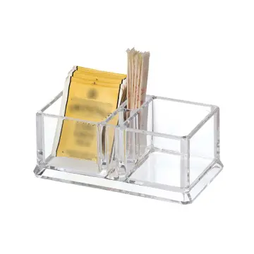 Acrylic Transparent Tea Bag Storage Box Office Clear Coffee Organizer Box 