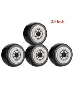 4 Pcs/Lot 2.5 Inch Black Single Caster PVC Gold Diamond Wheel Wear-Resistant Silent Universal Accessories Pulley