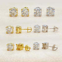 3-6.5มิลลิเมตร moissanite ต่างหูเพชรสำหรับผู้หญิงต่างหูผู้ชายเครื่องประดับระดับไฮเอนด์ผ่านทดสอบจัดส่งฟรี