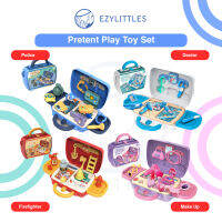 Ezylittles ชุดของเล่นเด็กพร้อมกระเป๋าเดินทาง,ชุดของเล่นความงามทำขึ้นตำรวจดับเพลิงของขวัญสำหรับเด็กพร้อมกระเป๋าเดินทาง