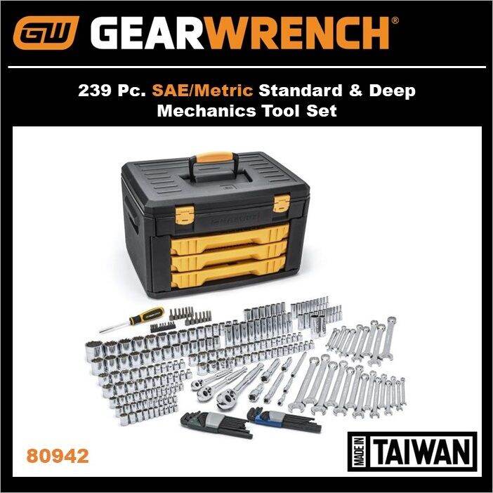 GearWrench 239piece SAE/Metric Standard & Deep Mechanics Tool Set