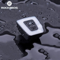 ROCKBROS จักรยานไฟท้าย USB ชาร์จหมวกกันน็อคไฟท้ายกันน้ำมัลติฟังก์ชั่จักรยาน LED ความปลอดภัยคืนขี่ไฟท้าย