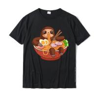 Kawaii Cute Anime Sloth Otaku Japanese Ramen Noodles Gift T-Shirt Designgroup Tops Shirt Faddish Cotton Mens T Shirts