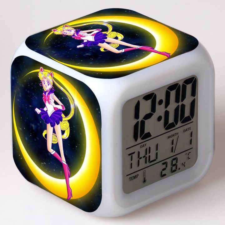 เซเลอร์มูนนาฬิกาปลุกเดือนสีสันสีสัน-led-นาฬิกาปลุกสว่าง