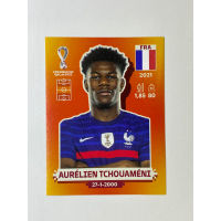 สติ๊กเกอร์สะสม Aurelien Tchouameni ฟุตบอลโลก Worldcup 2022 France ของสะสมทีมฟุตบอล ฝรั่งเศส