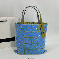 New Dual Color Shoulder Strap 6 * 6 Grid Single Shoulder Bag Bright Face Handbag Colored Commuter Tote Womens Bag