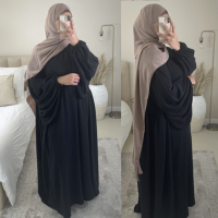 ผู้หญิงมุสลิม Maxi Abaya ชุดหลวม Jilbab ชุดสวดมนต์ดูไบตุรกีอิสลามเสื้อผ้า Caftan Robe เจียมเนื้อเจียมตัวชุด Elegance