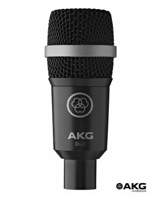 AKG  D40 Instrument Microphone ไมค์จ่อกลอง ไมค์จ่อเครื่องดนตรี แบบไดนามิก ย่านความถี่ 70Hz-20kHz รับเสียงแบบ Cardioid + แถมฟรีตัวจับไมค์ &amp; กระเป๋า