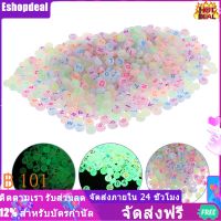 Eshopdeal【Ready Stock】 1000Pcs ตัวอักษรเรืองแสงลูกปัดวัสดุหัตถกรรมลูกปัดแบบหลวมรอบ DIY สร้อยข้อมือเครื่องประดับลูกปัด