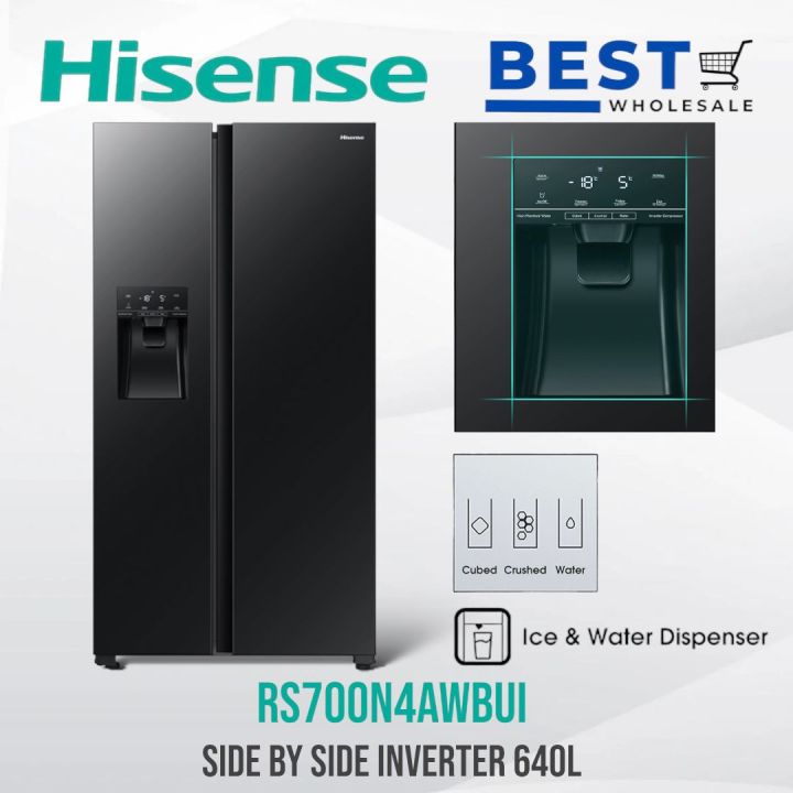 Hisense 640l Fridge Rs700n4awbui Side By Side Inverter Refrigerator Lazada 3941