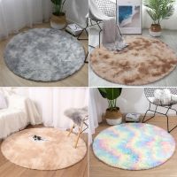 【SALES】 Round Plush Carpet Shaggy Fluffy Rugs for Living Room Bedroom Floor Mats Bedside Area Rugs Rainbow Soft Carpet Kids Room Mat