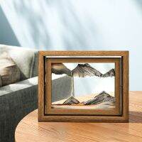 【CW】 Rotatable  Sandscape Quicksand Painting Hourglass Frame Flowing Day Gifts