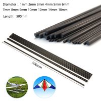 Solid Carbon Fiber Rod 1MM 2MM 3MM 4MM 5MM 6MM 7MM 8MM 9MM -18MM (500MM) Reinforcement Rod high strength light weight for DIY Wires Leads Adapters