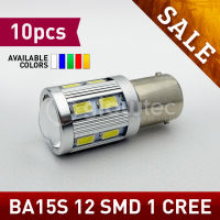 10PCS P21W 1156 BA15S 13 SMD 5730 1xCREE 13smd Super Brightness Brake Fog Lamps Bulb Car led GLOWTEC