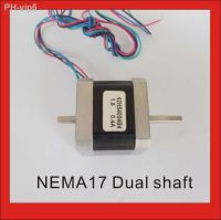 Top grade NEMA 17 Stepper Motor Dual Shaft for CNC 3d Printer 0.4A 56 oz-in Body Length 40mm CE Rohs Stepping Motor