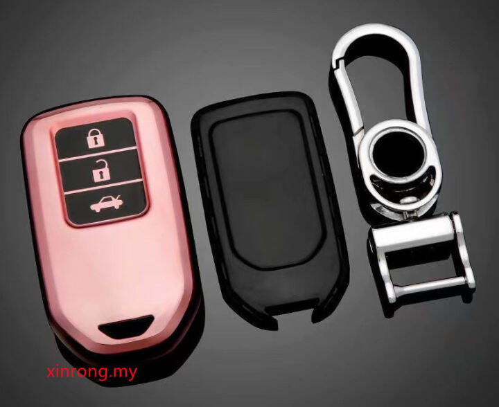 กรอบซิลิโคนกุญแจรถยนต์สำหรับ-honda-city-civic-stream-crv-insight-remote