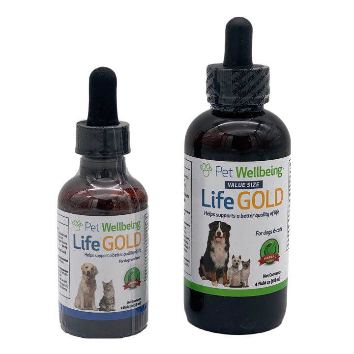 Pet Wellbeing Life Gold Immune Booster Cancer Support for Dogs Cats Top