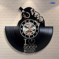 Music Art Decor Vinyl Record Clock Home Design saat