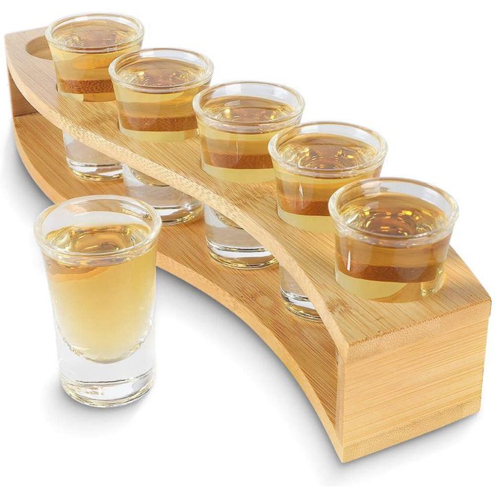 2x-shot-glass-holder-set-1oz-30ml-shot-glass-set-bamboo-shot-glass-holder-6pcs-shot-glass-set-perfect-for-party-bar