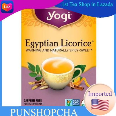ชา Yogi Tea, Egyptian Licorice,Caffeine Free,16 Tea Bags