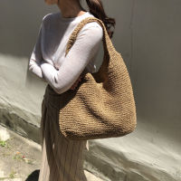 Fashion Rattan Women Shoulder Bags Wikcer Woven Female Handbags Large Capacity Summer Beach Straw Bags Casual Tote Purses 2022