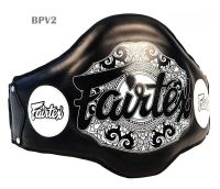 Fairtex Belly Protector BGV2 Black ( Free size ) Training Muay Thai MMA K1เป้าท้องแฟร์แท็กซ์ BPV2 สีดำ