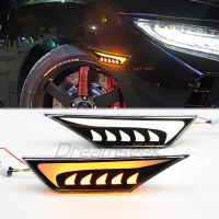 ไฟเลี้ยวด้านข้าง LED สำหรับ Honda Civic / Type R 2017 2018 2019 2020 2021 ไฟเลี้ยวแบบต่อเนื่องแบบไดนามิก