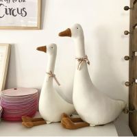 INS Stuffed White Goose Toy For Baby Kids Animal Baby Accompanying Dolls Comfort Toys Children Xmas Gift Room Decoration