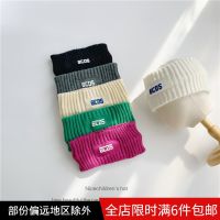 [COD] Wide-brimmed letter glued wool headband womens Korean ins autumn and winter face washing knitted headgear wholesale