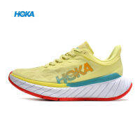 HOKA 2023รองเท้าและรองเท้าผ้าใบสตรีสำหรับผู้ชาย,X2คาร์บอนหนึ่งตัวดูดซับแรงกระแทกสีเหลืองส้มขาว