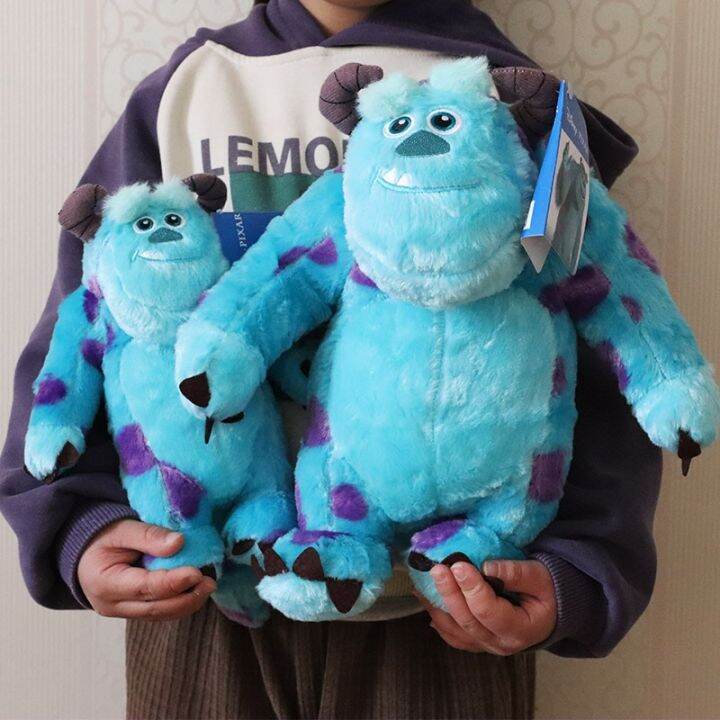 sulley-ตุ๊กตาสัตว์ยัดนุ่นรูปมอนสเตอร์ขนาด23-32ซม-ของเล่นตุ๊กตาผ้าน่ารักน่ารักหมอนอิงของขวัญสำหรับแฟนสาววันเกิด