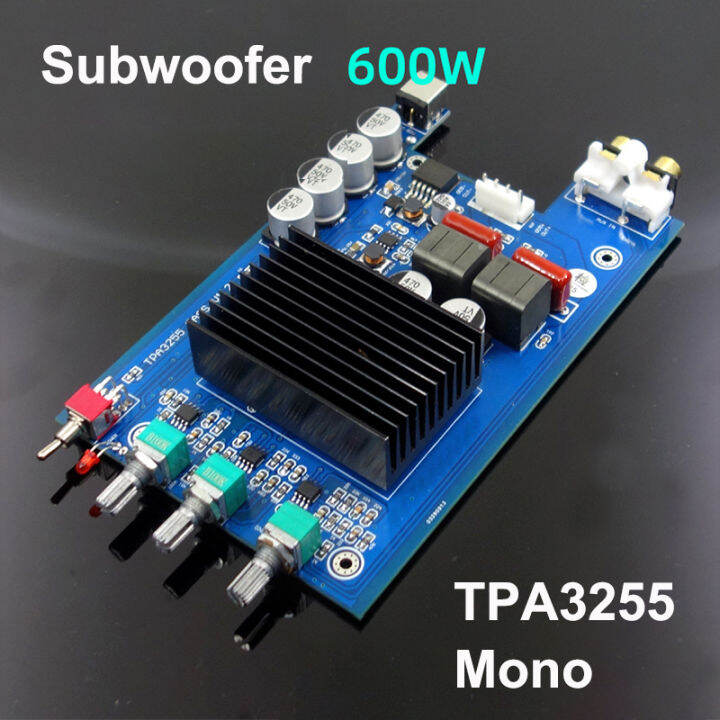 600W TPA3255 Subwoofer Mono Power Amplifier 40120Hz Phase Adjustable 0
