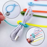 6Pcs Silicone Cable Ties Reusable Twist Wire Fastener Cable Zip Headset Data Line Organizer Multifunctional Cable Winder Tie Cable Management