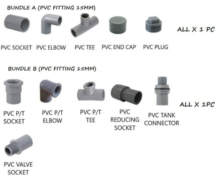 PVC PIPE FITTING 1/2 or 15MM BUNDLES Lazada