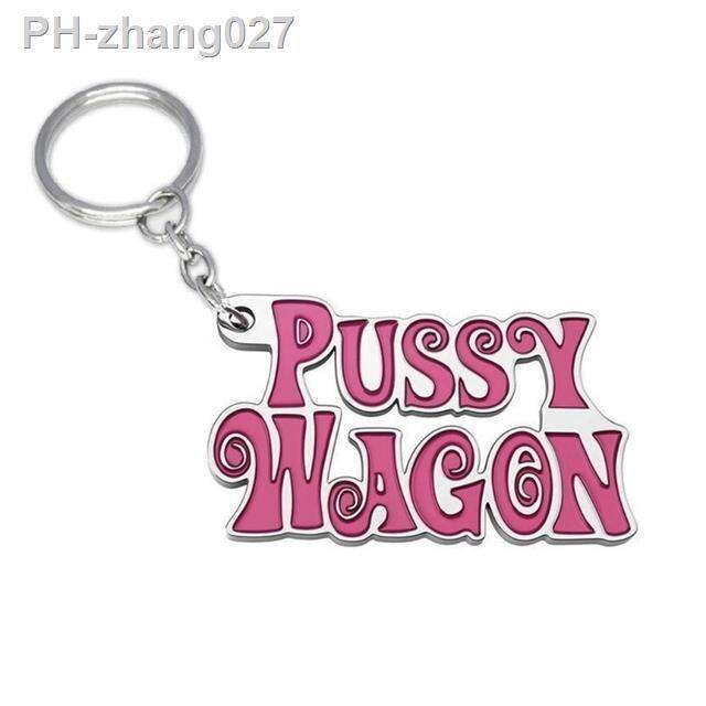 alloy-fashion-movie-sexy-kill-bill-series-pussy-wagon-key-ring-letter-pendant-accessories-ladies-men-gift-keychain-2022