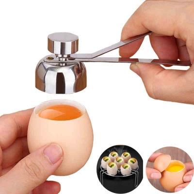 เครื่องตัดเปลือกไข่ที่ตัดเปลือกไข่ต้มที่ทนทานเหล็กกล้าไร้สนิมใช้งานได้สำหรับห้องครัว