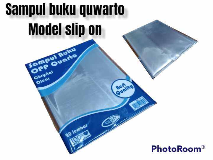 Az919 Sampul Buku Plastik Opp Ukuran Kwarto Model Slip On Isi 20